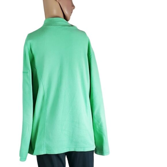 L.L. Bean Mint Green Fleece Jacket - Picture 2 of 4